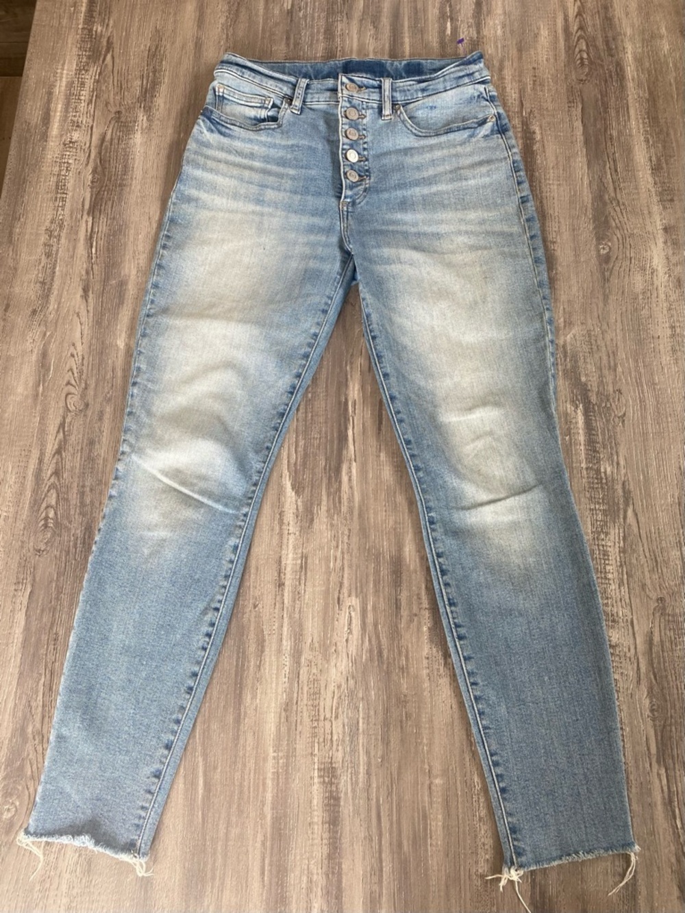 Lucky Brand Women’s Jeans Button Fly HR Skinny Mid Rise Size 4/27 Raw Hem